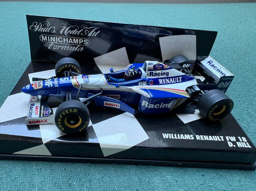 Damon Hill Williams Renault FW18 -F1-1/43 Paul’s Model Art, Enlèvement ou Envoi, Comme neuf