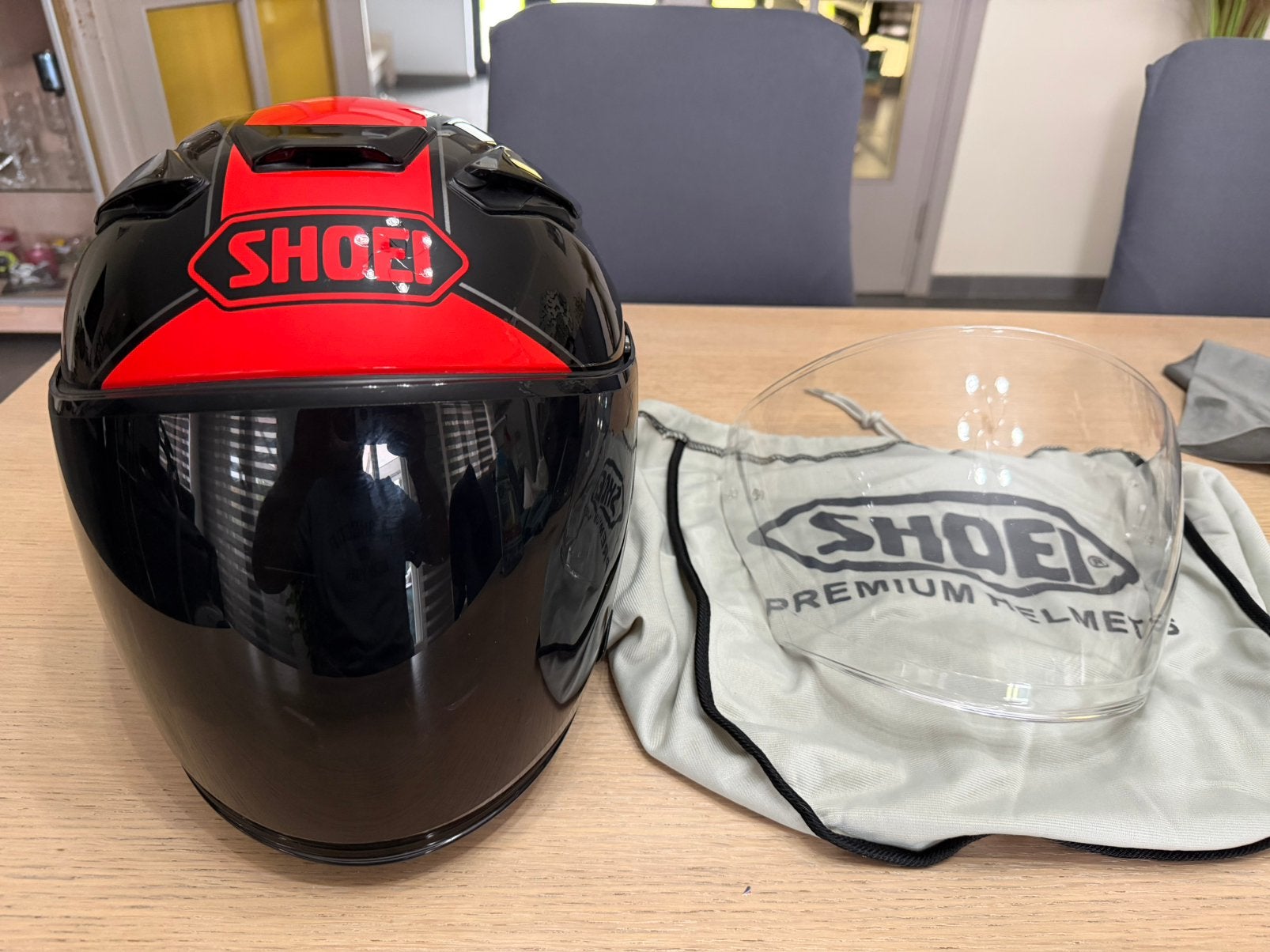 Casque moto Shoei, Motoren, M, Jethelm, Ophalen of Verzenden, Shoei