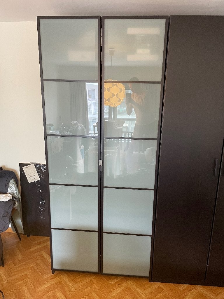 PAX kast zwart, 100 à 150 cm, Enlèvement, Utilisé, 200 cm ou plus