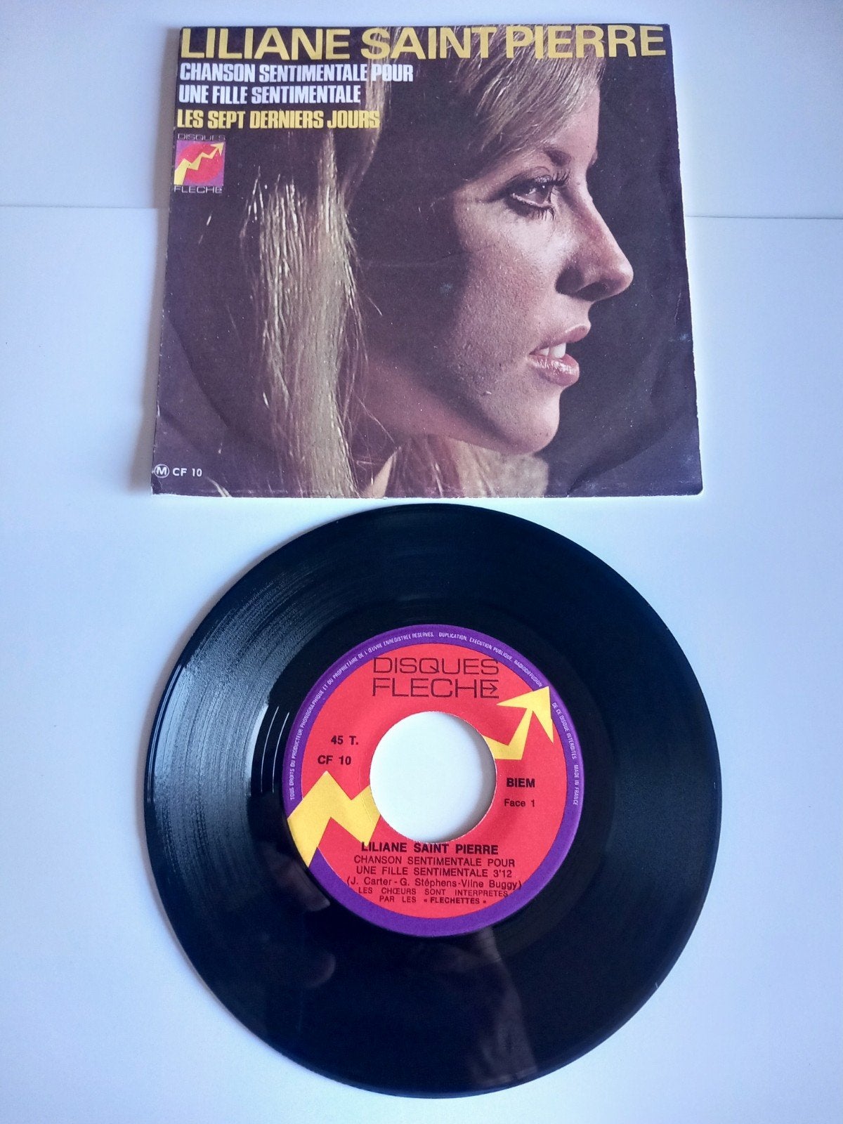 LILIANE SAINT PETER. CHANSON SENTIMENTAL.45T, Ophalen of Verzenden