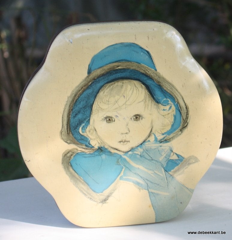 Retro vintage oud blik blikken doos Cote d'Or meisje., Verzamelen, Ophalen of Verzenden