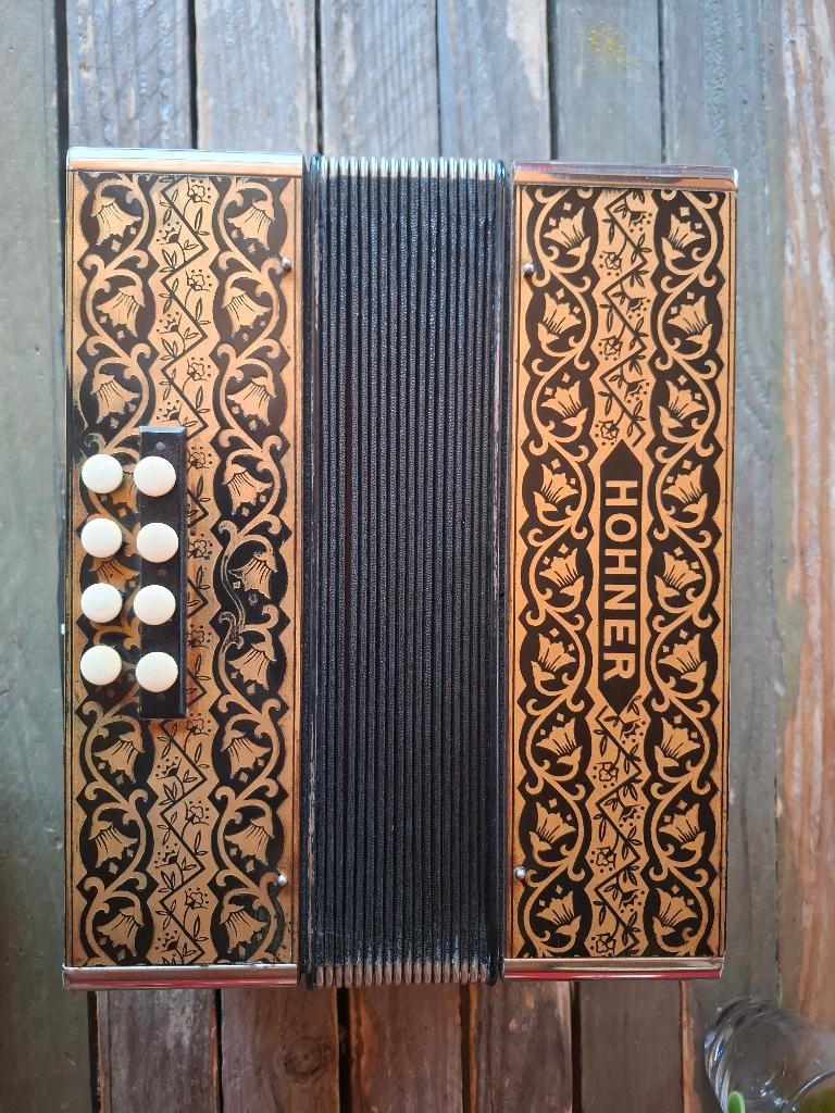 Hohner Pokerwork/Goudbrand C/F, Musique & Instruments, Accordéons, Autres formats, Enlèvement, Utilisé, Accordéon à boutons