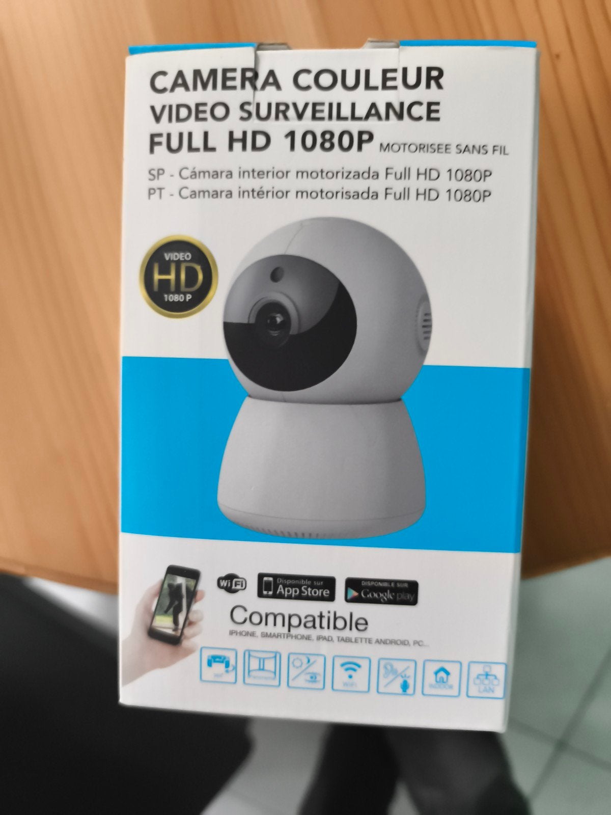 Caméra couleur vidéo surveillance Full HD, TV, Hi-fi & Vidéo, Caméras de surveillance, Neuf, Caméra d'intérieur