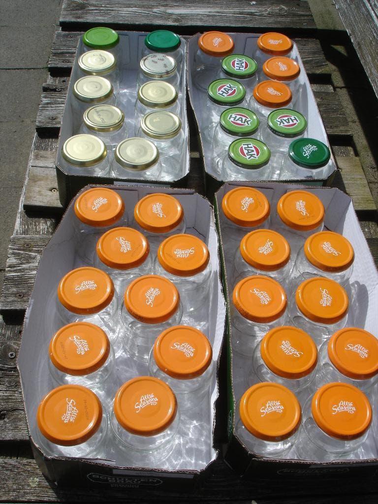 40 glazen potjes / inmaak potjes / hak potjes, Huis en Inrichting, Keuken | Keukenbenodigdheden, Ophalen, Zo goed als nieuw, Overige merken