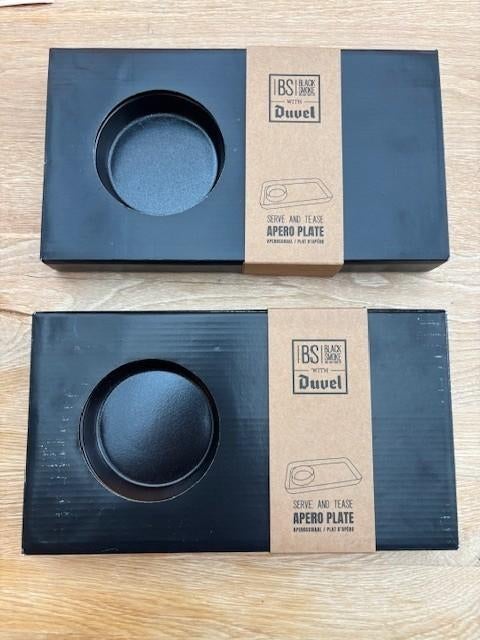 Bol à apéritif en céramique noire DUVEL (2 disponibles), Enlèvement ou Envoi, Neuf, Autres types, Duvel