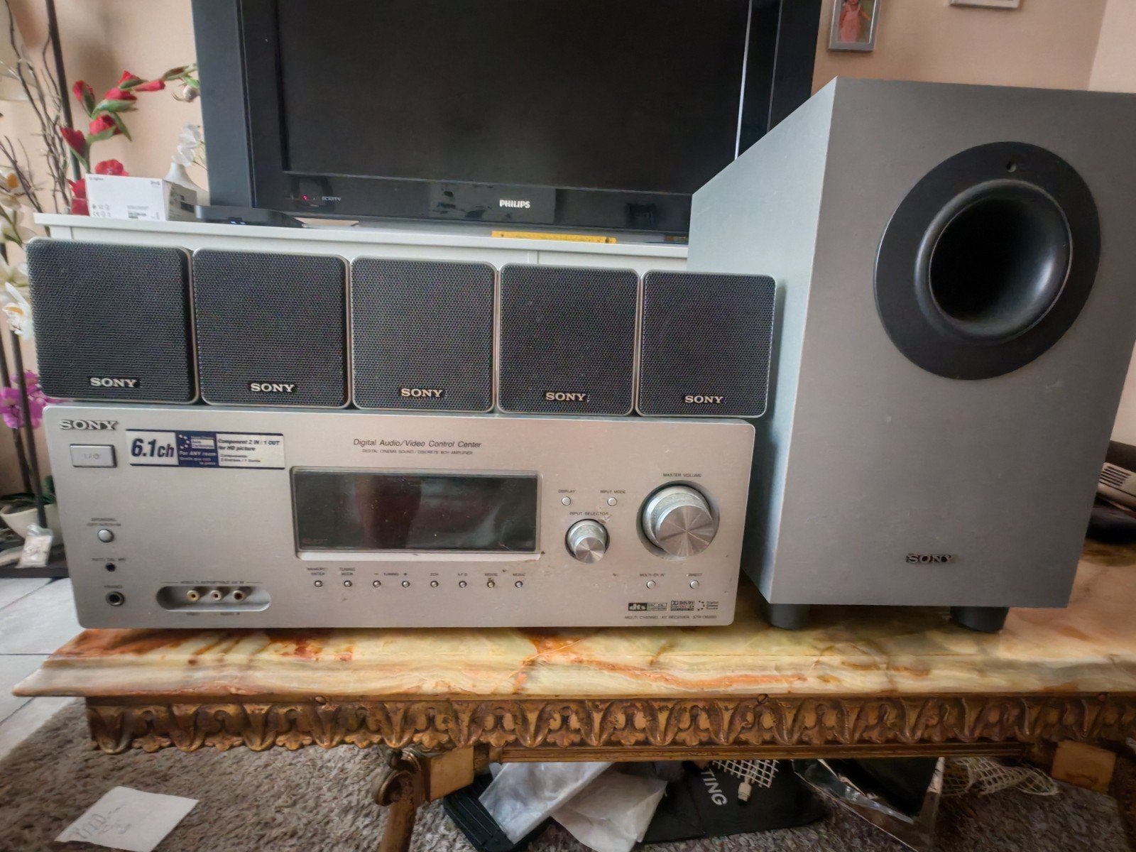Home-Cinéma 5.1 Sony (Ampli STR-DG500 + Enceintes + Caisson), Musique & Instruments, Enlèvement
