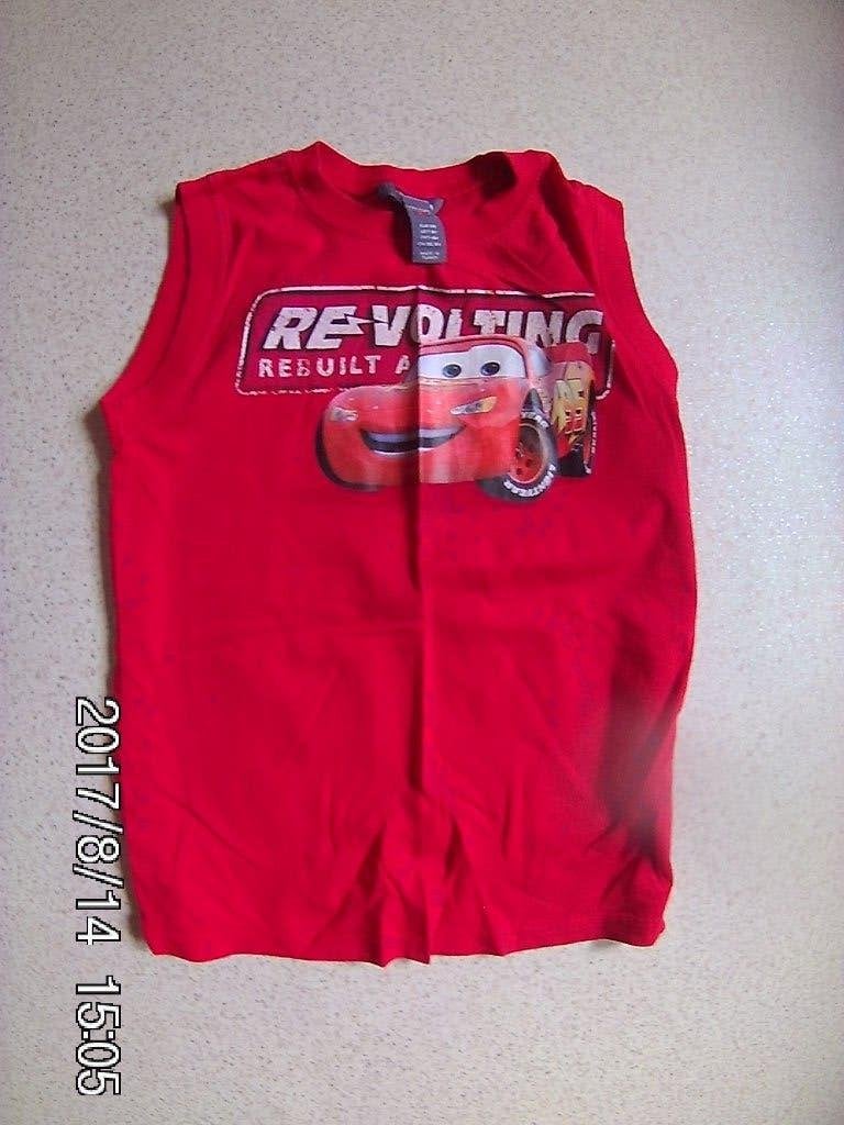rood T-shirt zonder mouwen mouwloos jongen cars disney 128, Kinderen en Baby's, Kinderkleding | Maat 128, Ophalen of Verzenden