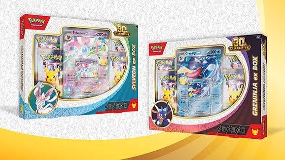 pokemon 30th celebration  EX box + poster coll + tin, Ophalen of Verzenden, Nieuw, Foil