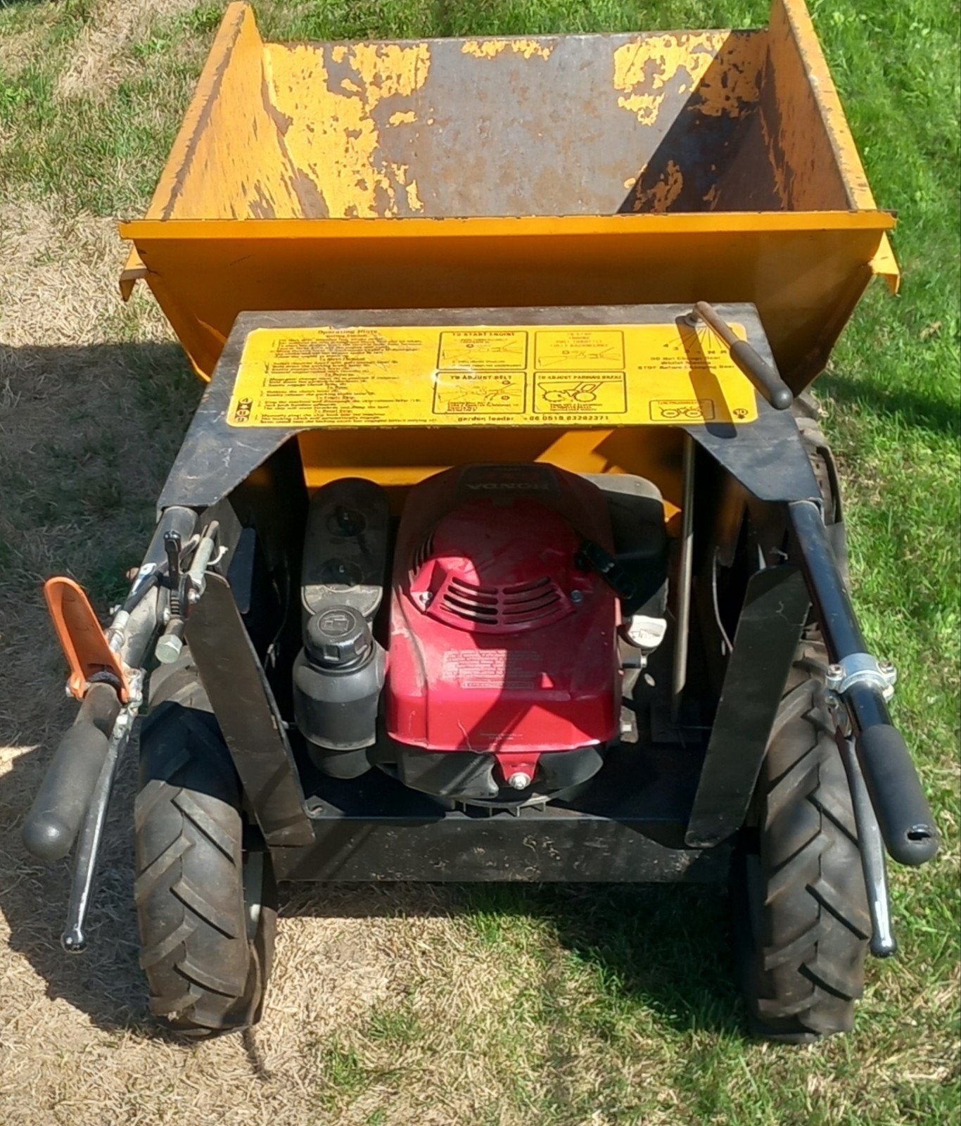 Mini dumper ( gemotoriseerde kruiwagen op naft), Jardin & Terrasse, Brouettes, Enlèvement, Utilisé
