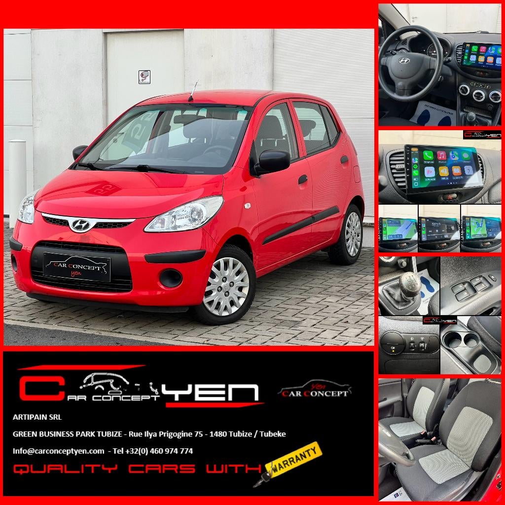 Hyundai i10 1.1i*Edition+*CarPlay*Clim, Rouge, Achat, Entreprise, Apple Carplay