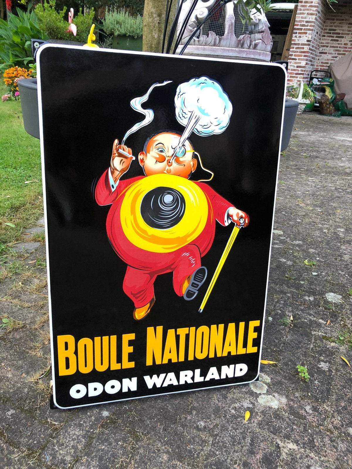 Panneau d'affichage émaillé Boule Nationale Cigarettes, Collections, Enlèvement ou Envoi, Neuf, Panneau publicitaire