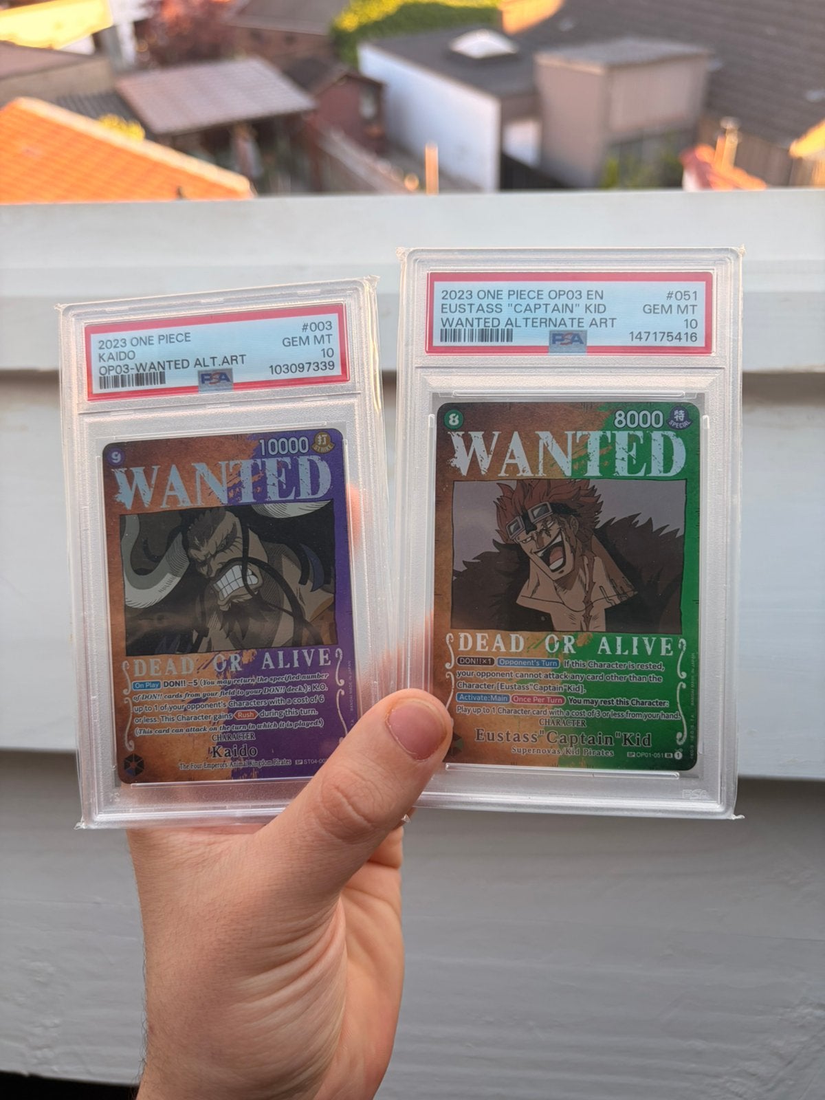 One Piece OP-3 SP wanted kaido & kid PSA 10 subquential, Ophalen of Verzenden, Nieuw, Losse kaart, Foil