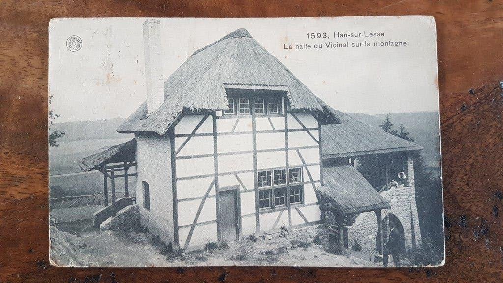 Carte postale Han-sur-Lesse La halte du Vicinal sur montagne, Enlèvement ou Envoi, Avant 1920, Affranchie, Namur