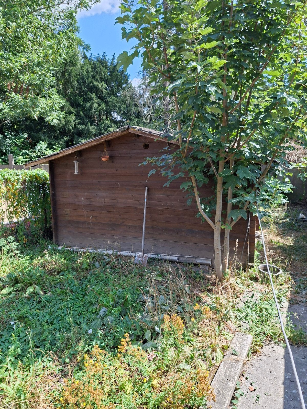 Tuinhuis van 3 op 4 meter, Ophalen, Hout, Blokhut