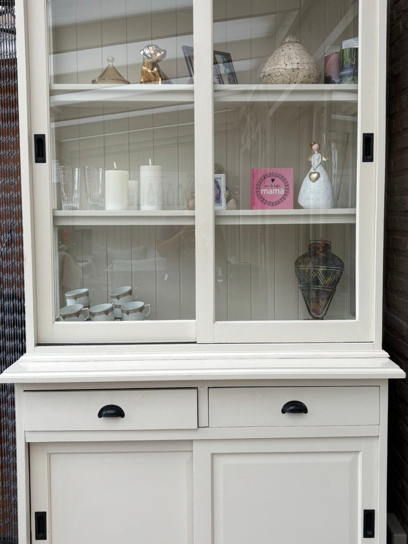 Vitrine kast, Huis en Inrichting, Kasten | Buffetkasten, Ophalen, 100 tot 150 cm, 150 tot 200 cm, Glas