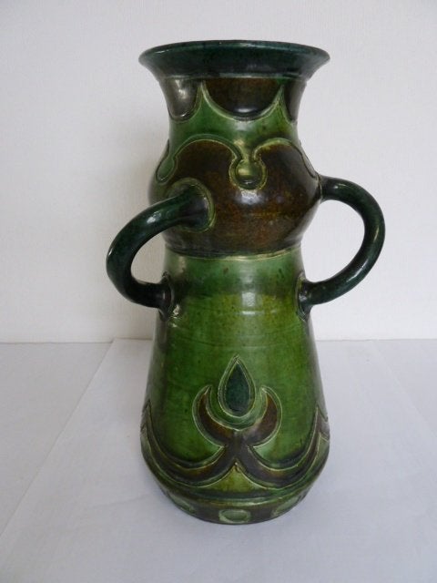 Keramiek/aardewerk vaas 37cm Vlaams Aardewerk, Antiek en Kunst, Ophalen of Verzenden