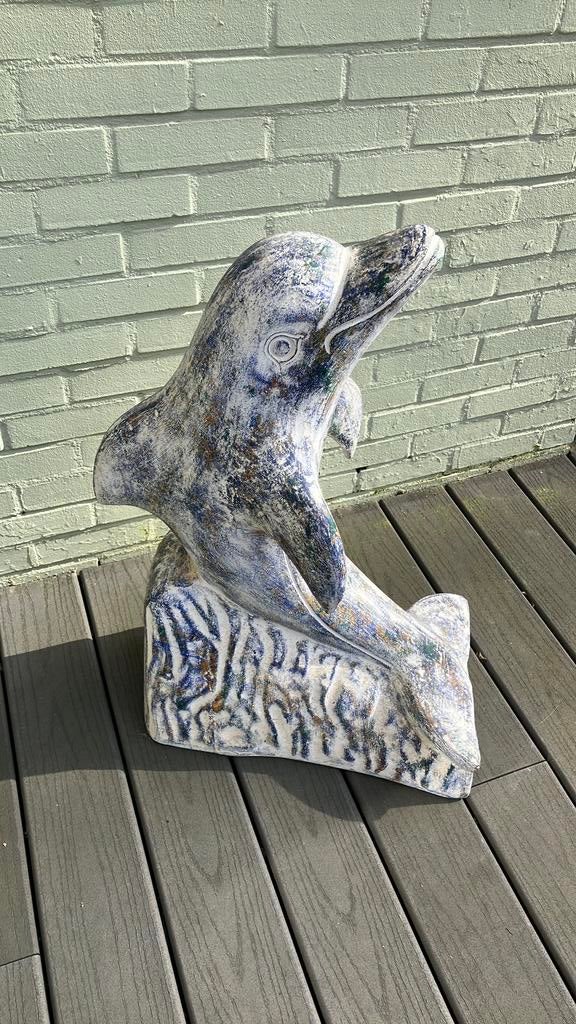 Prachtig  beeld van dolfijn, Tuin en Terras, Tuinbeelden, Ophalen, Zo goed als nieuw