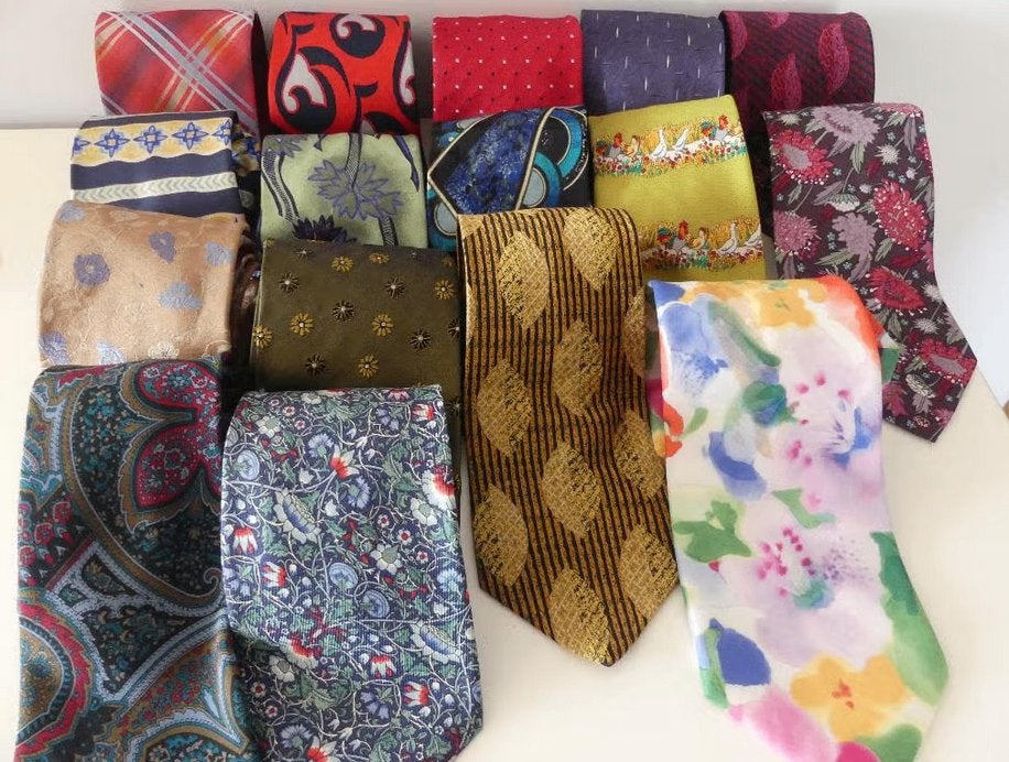 Collection de cravates colorées (16x), Enlèvement ou Envoi, Comme neuf, Multicolore, À motif