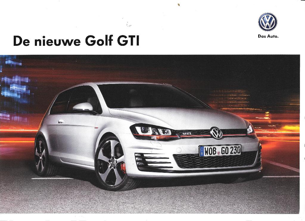 GOLF GTI  2013, Livres, Autos | Brochures & Magazines, Comme neuf, Volkswagen, Enlèvement ou Envoi