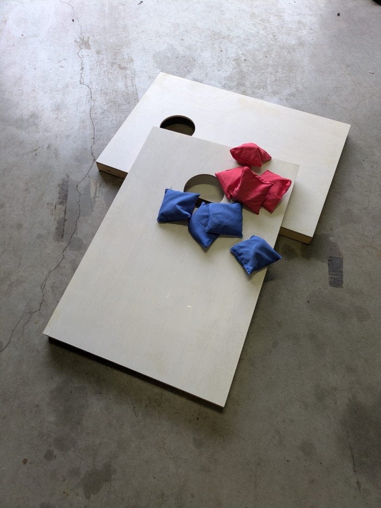 cornhole set 90x60cm zo goed als nieuw!, Enlèvement, Comme neuf