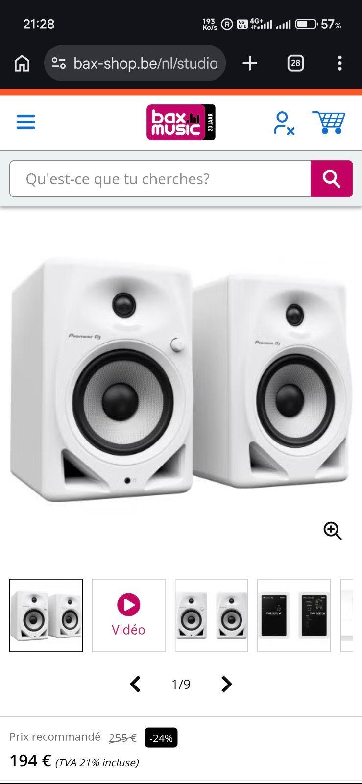 Pioneer dj dm50D W, Informatique & Logiciels, Enlèvement ou Envoi