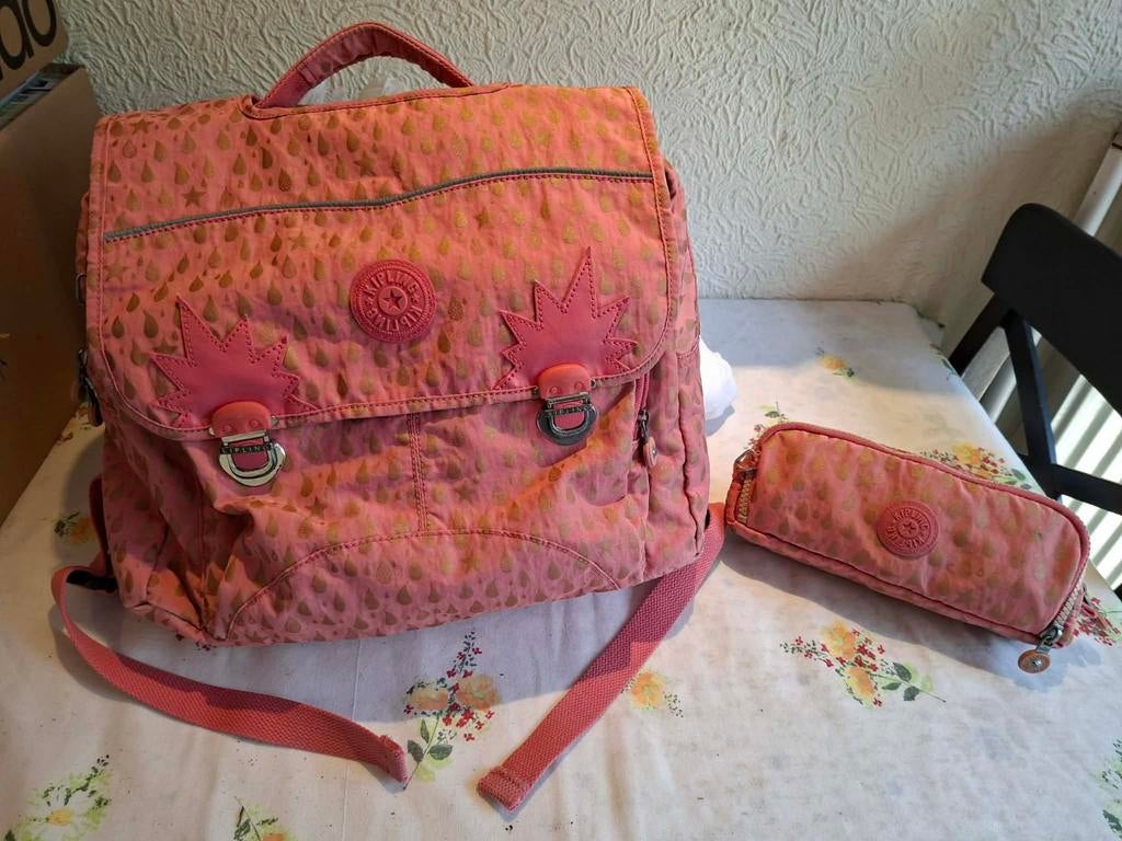 Cartable et trousse marque Kipling