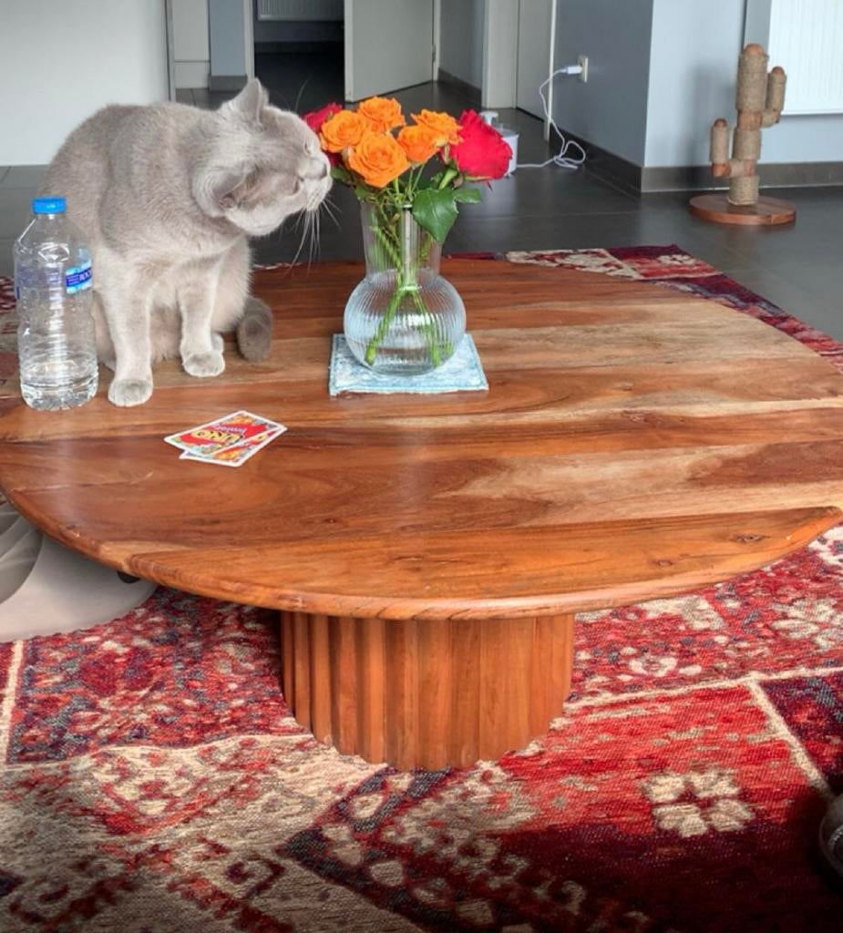 ronde salontafel, Huis en Inrichting, Ophalen, Gebruikt