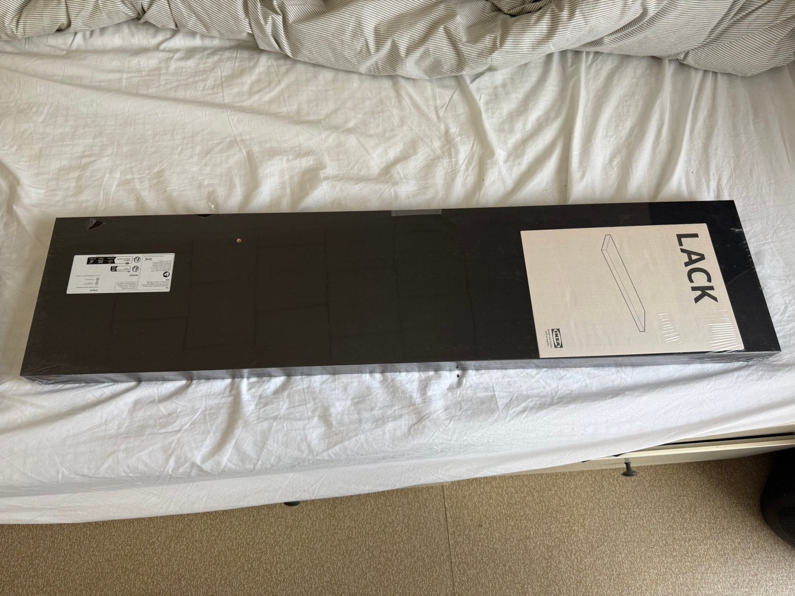 IKEA LACK wandplank 110 cm – zwartbruin, Ophalen, Eikenhout, Nieuw, Minder dan 150 cm