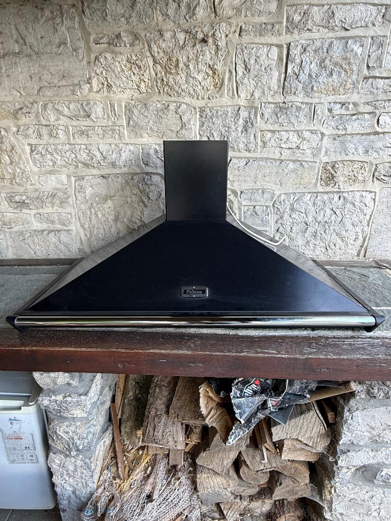 Hotte Falcon 100cm Noir, Electroménager, Moteur, Hotte murale, Enlèvement, Utilisé