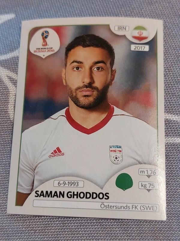 Panini / Sticker / Saman Ghoddos / Iran / WK 2018, Enlèvement ou Envoi, Neuf, Affiche, Image ou Autocollant