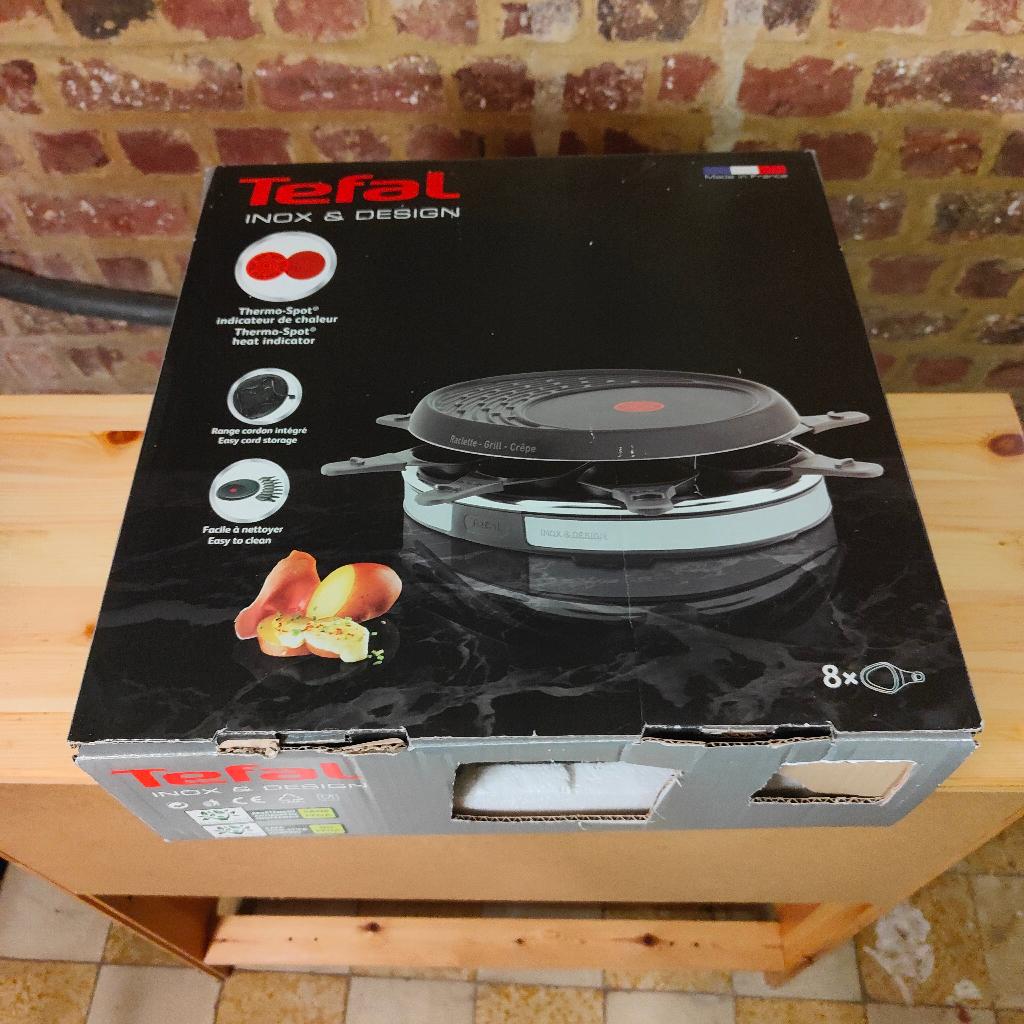 Appareil à raclette, gril et crépière Tefal, Electroménager, Enlèvement, Comme neuf, 8 personnes et plus