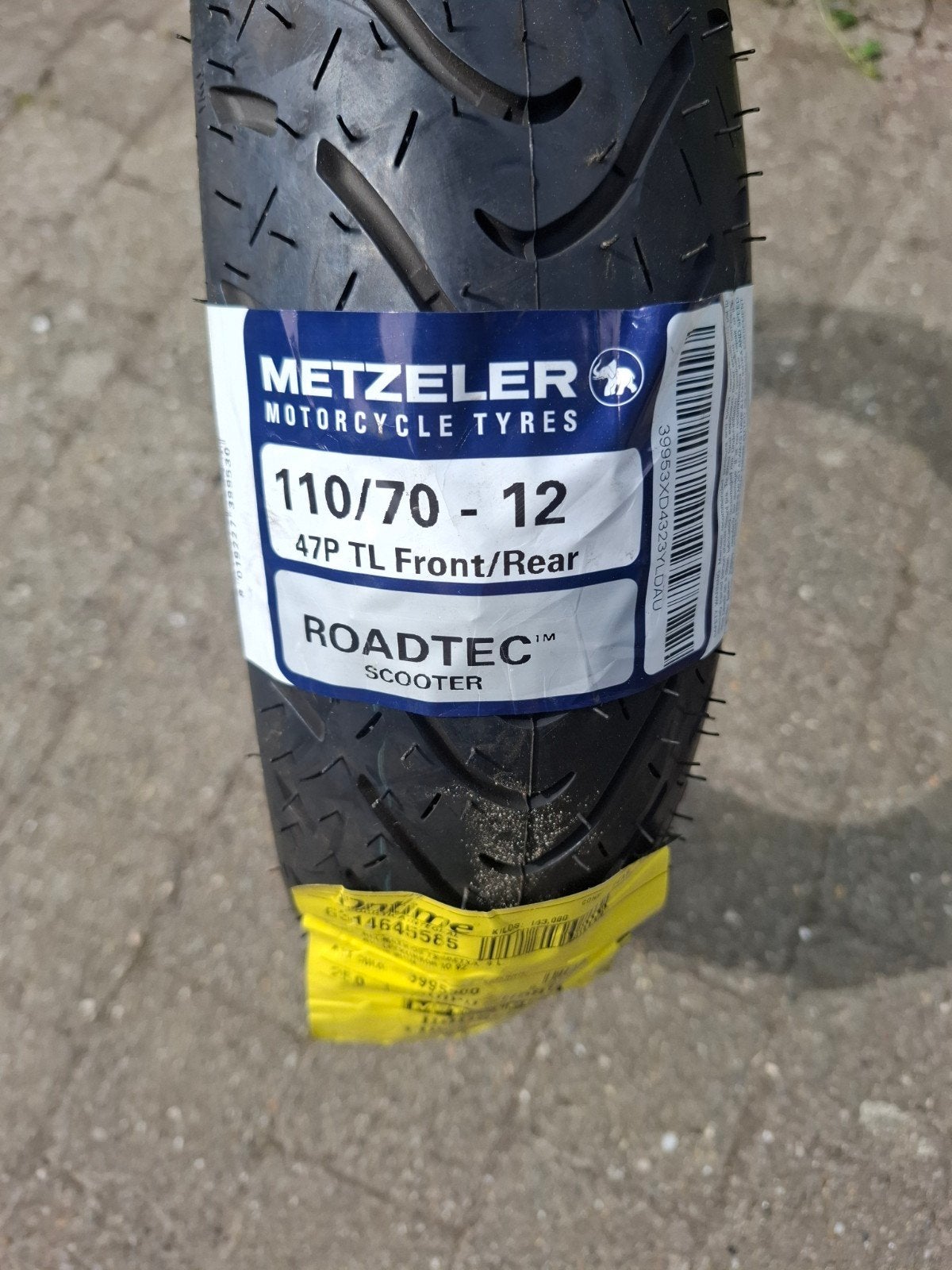 NOUVEAU ! Metzeler Roadtec 12 pouces, Motos, Enlèvement