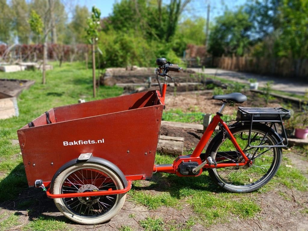 Bakfiets cargotrike, Fietsen en Brommers, 4 kinderen of meer, Gebruikt, Elektrisch, Ophalen