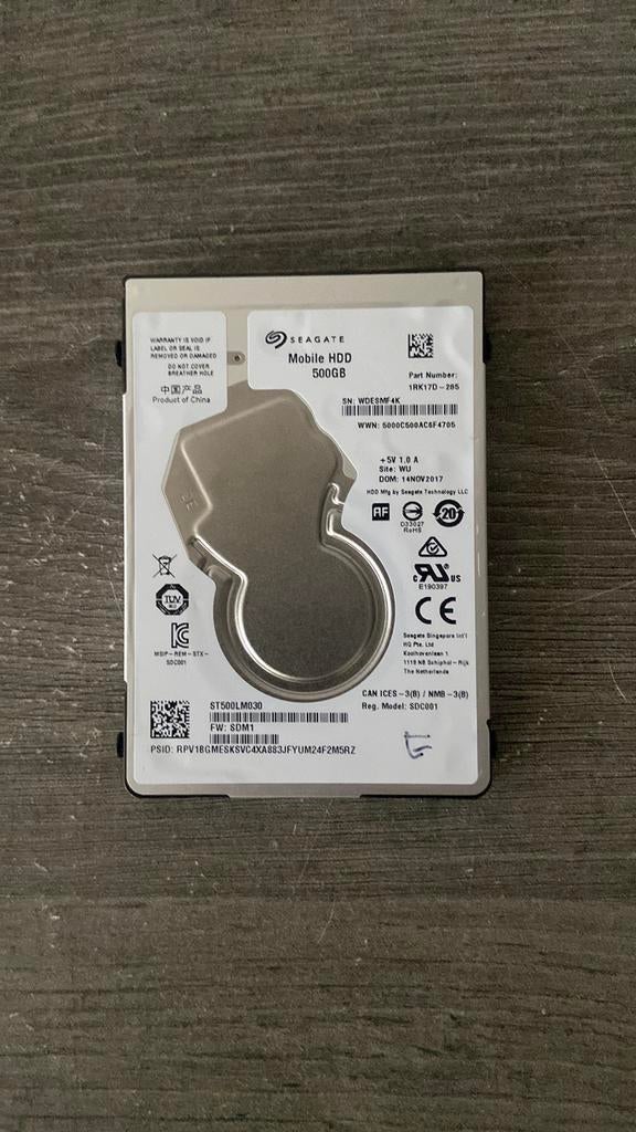 Seagate 500 GB Mobile Disk – Compacte Externe Harde Schijf, Computers en Software, Harde schijven, Ophalen, HDD, Zo goed als nieuw