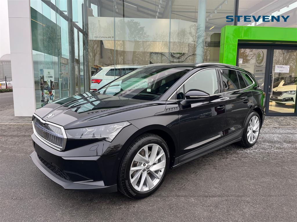Skoda Enyaq iV 80 82 kWh 150 kW 1Â° gearbox, Auto's, Skoda, Automaat, Overige modellen, Lederen bekleding, Zwart