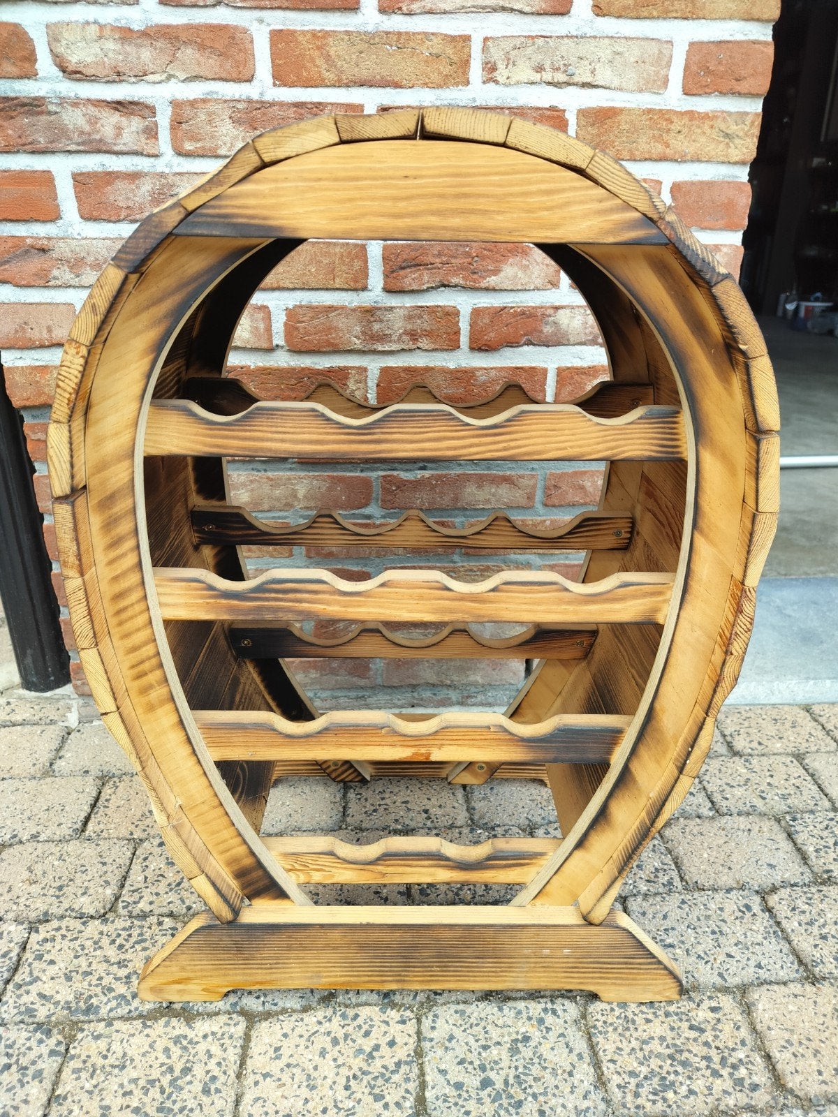 Wijnrek 67 cm hoog, Ophalen, Hout, 5 tot 15 flessen