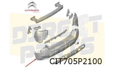 Citroën C3 Aircross (10/17-7/21) achterbumper (te spuiten) O, Verzenden, -, Nieuw, Achter