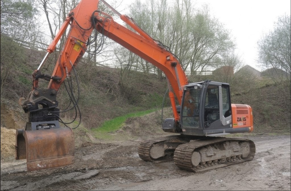 Hitachi zaxis 160lc: 17 tonnes, Jardin & Terrasse, Outils à main, Enlèvement, Utilisé, Pelle
