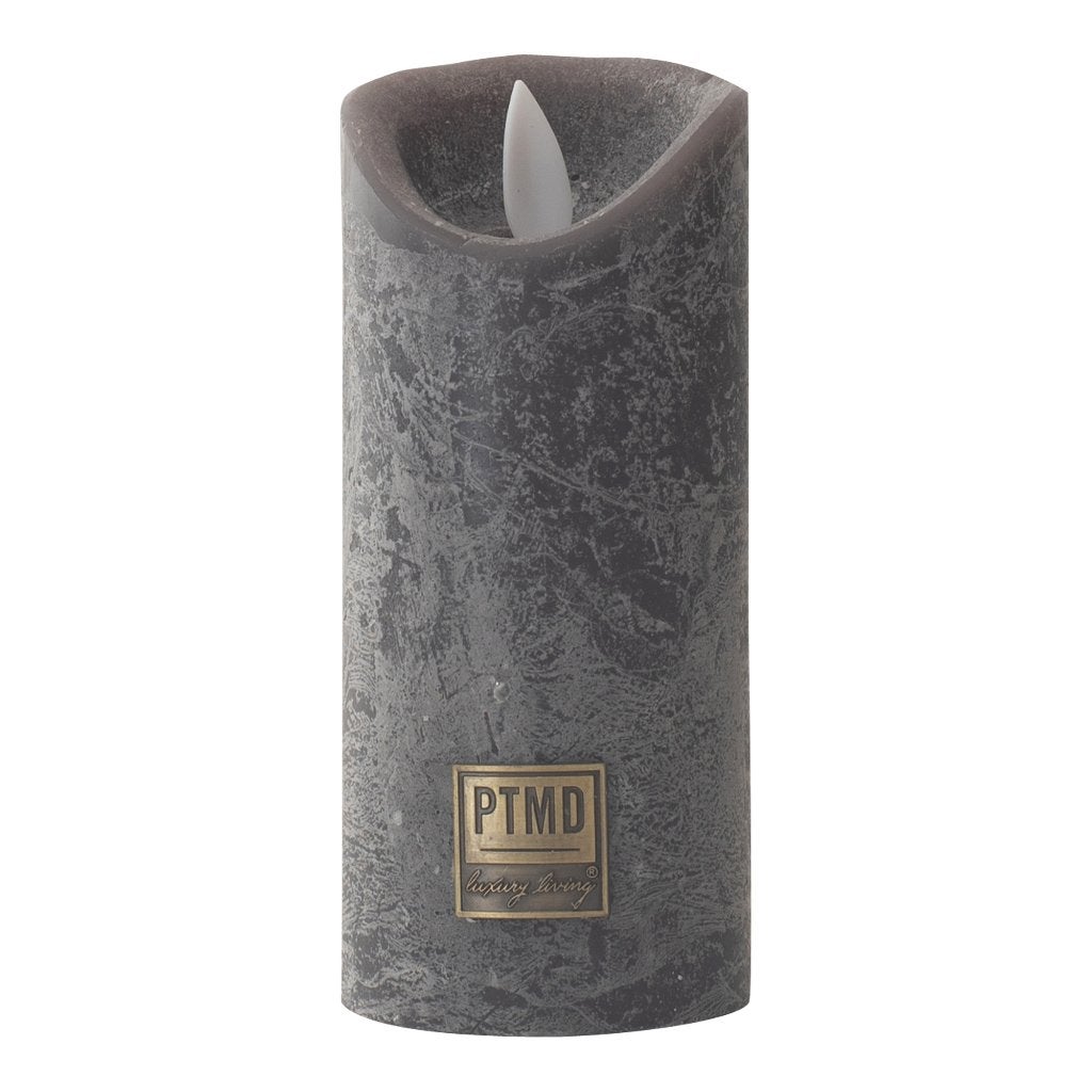 96 st PTMD LED Kaarsen antraciet 5,5x5,5x13 hoog restaurant, Neuf, Gris, Enlèvement ou Envoi, 13 cm