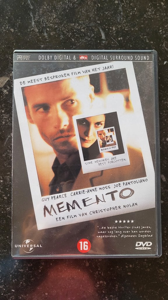 DVD Memento, Enlèvement ou Envoi, Utilisé, Anglais, Néerlandais