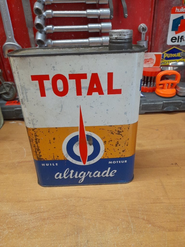 oude altigrade totaal lege oliekan, Verzamelen, Merken en Reclamevoorwerpen, Verzenden, Gebruikt, Overige typen