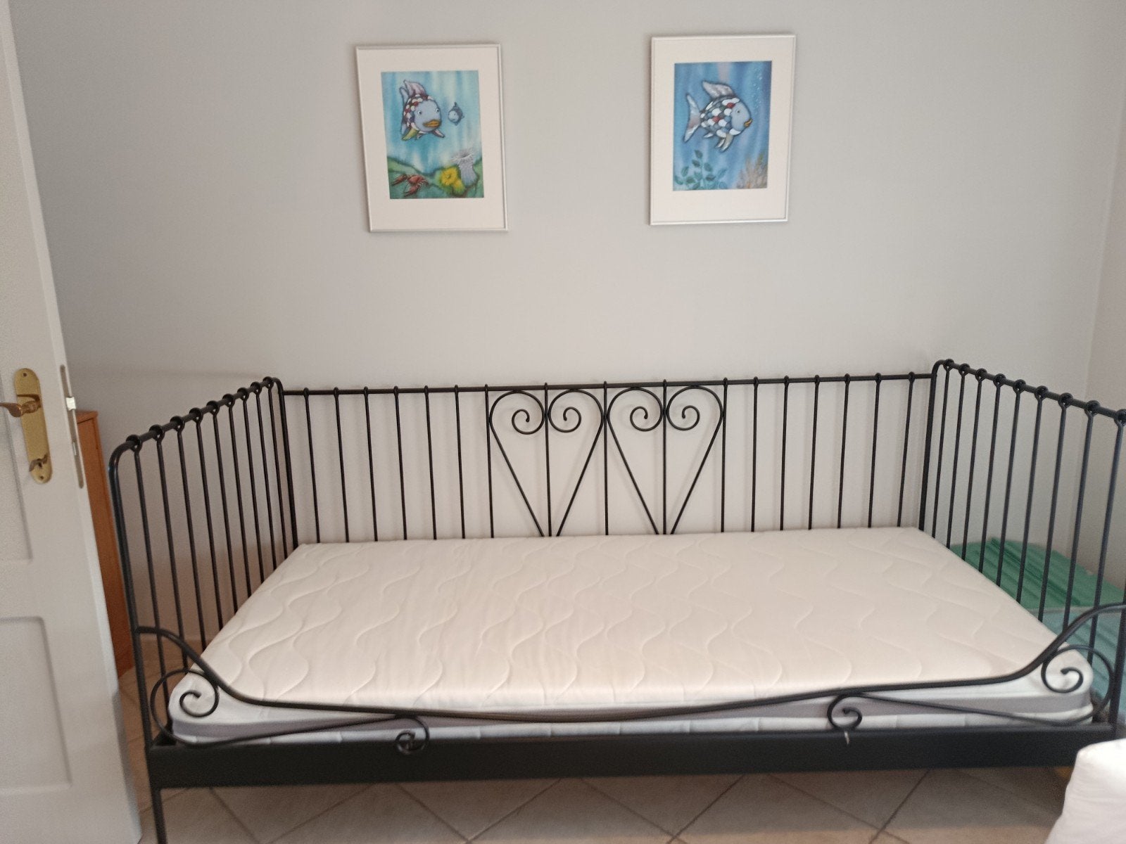 lit une personne avec nouveau matelas, Enlèvement, Comme neuf, Matelas