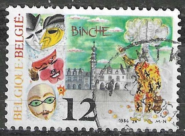 Belgique 1986 - Yvert/OBP 2021 - Gille van Binche (ST), Envoi, Affranchi, Oblitéré