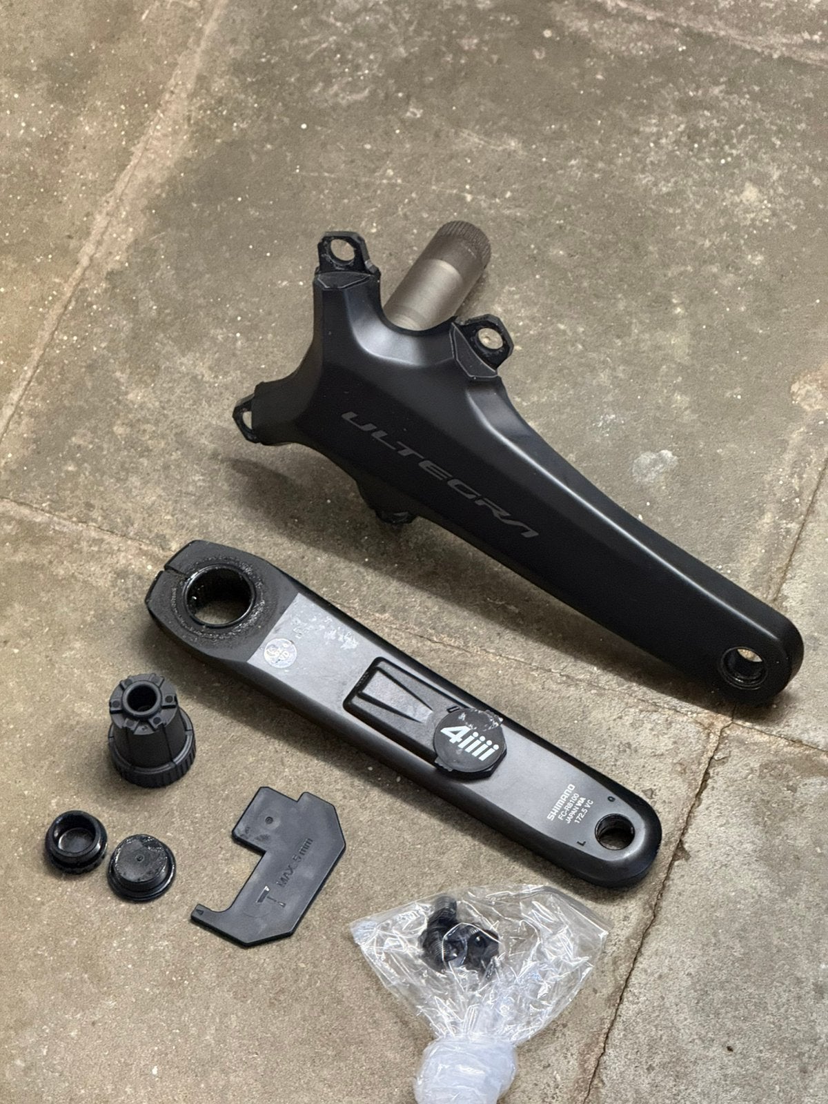 Shimano Ultegra R8100 172,5mm crank + 4iii powermeter links, Enlèvement ou Envoi, Utilisé, Racefiets, Pédalier ou Pédales