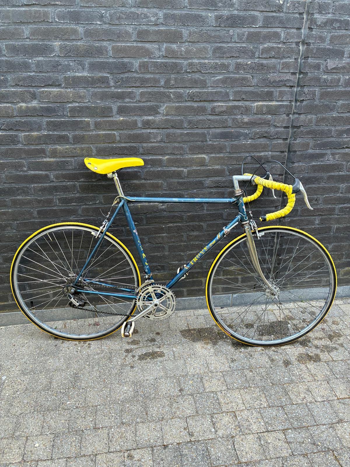 Retro koersfiets, Fietsen en Brommers, Gebruikt, 10 tot 15 versnellingen, Velgrem, Ophalen