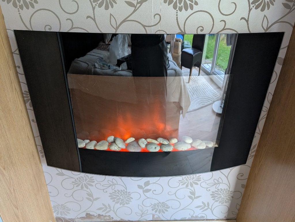 Mooie elektrische haard - 1000w/2000w (open haard), Doe-het-zelf en Bouw, Verwarming en Radiatoren, Ophalen, 30 tot 80 cm, Gebruikt