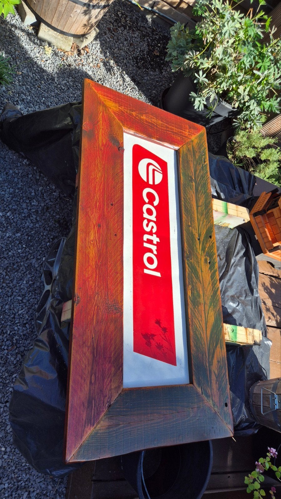 castrol wallart, Ophalen, Gebruikt, Reclamebord