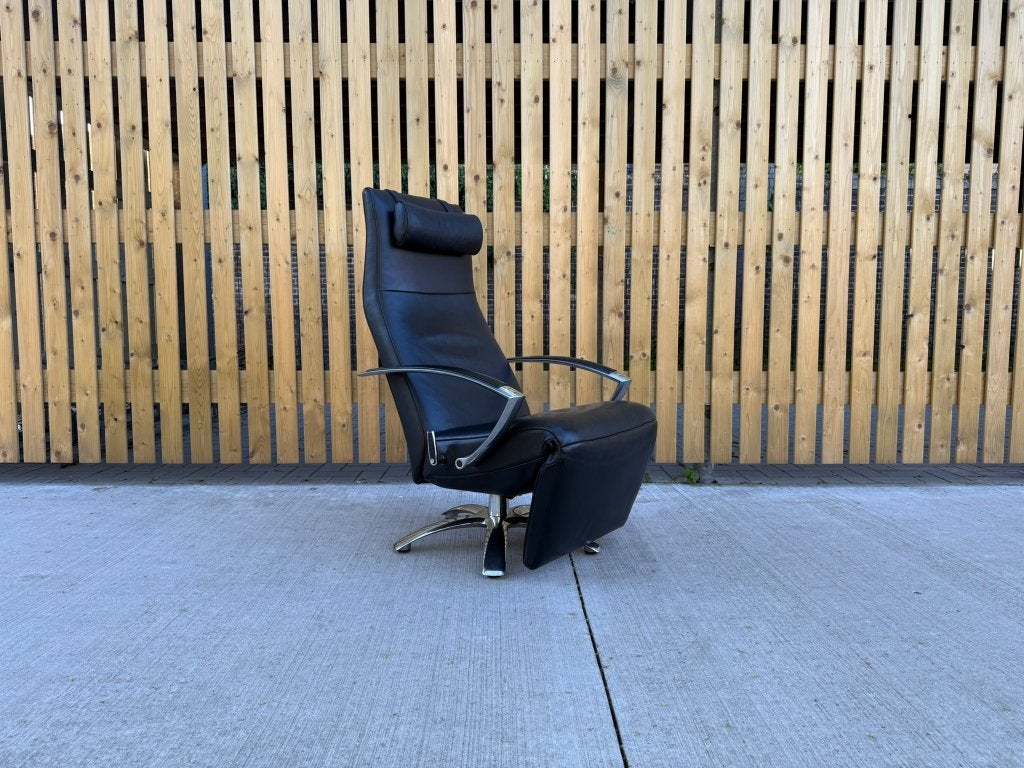 Jori Brainbuilder Mono-Move in zwart leder, Huis en Inrichting, Fauteuils, 75 tot 100 cm, Ophalen of Verzenden, Leer, 50 tot 75 cm