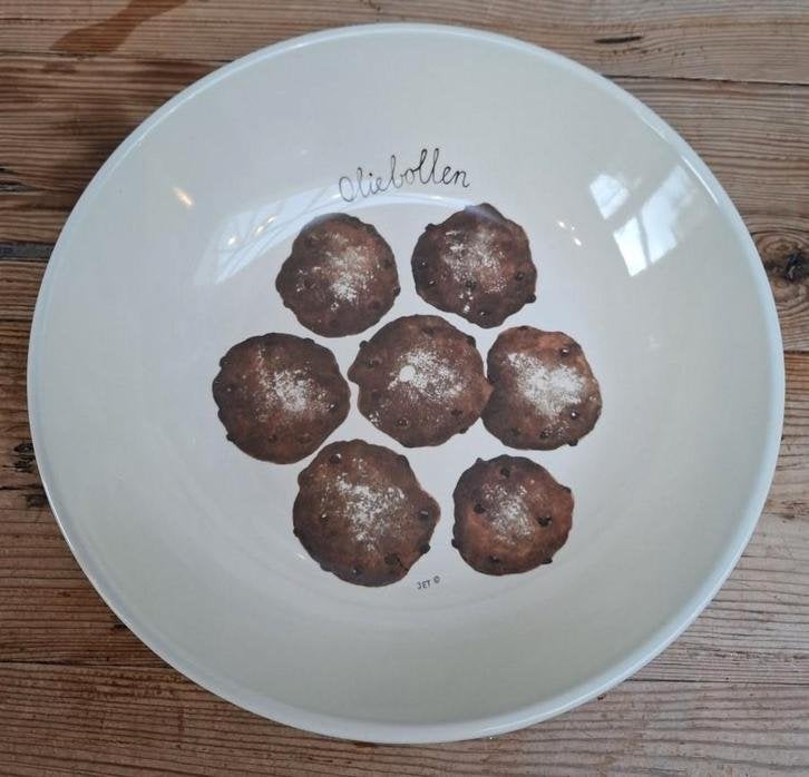 Grote Jet oliebollen schaal/ kom, OUD & NIEUWJAAR, Gebruikt, -, -, Ophalen of Verzenden