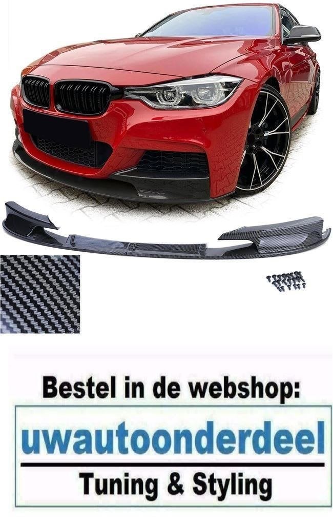 Spoiler Voorspoiler Carbon Look Voor Bmw 3 Serie F30 F31 M P, Envoi